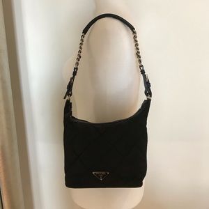Prada Nylon Tessuto Quilted Small Shoulder Bag
